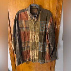 Clearwater Outfitters Men's Patchwork Button-down Shirt/Jacket